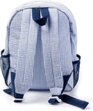 Personalized Geometric Seersucker Toddler Backpack Stylish Soft Polyester Monogrammed Preschool Book Bag for Kids Use School