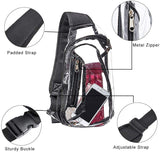 PVC Men Stadium Approved Leisure Crossbody Bag Transparent Casual Sling Bags for Women