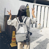 College Style Leisure Backpack Korean Version Simple Striped Double-shoulder Bag Suitable for Men and Women Sports Bags