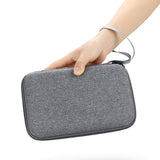 Portable Mobile Hard Drive Storage Bag Data Cable USB Flash Drive Power Bank Digital Box Leather Hard Shell Shockproof Zipper