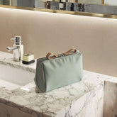 Simple Exquisite Polyester Makeup Bag with Zipper Closure Lipstick Clutch Korean Style Portable Mini Travel Cosmetic Storage Bag