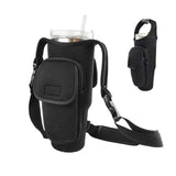 Outdoor Sports Neoprene Insulated Mug Sleeve Zipper Pocket Adjustable Strap 40oz Tote Water Bottle Custom Magnetic Gym Bag