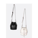 New Product Luxury Women One Shoulder Bucket Large Capacity Handbags Pu Leather Soft Crossbody Bags