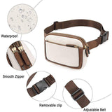 Adjustable Crossbody Fanny Pack Unisex Waterproof Chester Bag Custom PU Leather Waist Bag With Logo