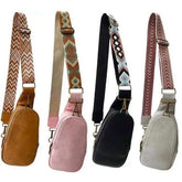 Designer Women's PU Leather Vintage Sling Bag Stylish Crossbody Waist Belt Purse Bohemian Straps Fashionable Lady's Saddle Bag
