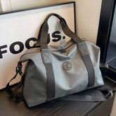 Unisex Fashion Letter Pattern Travel Luggage Bag Large Capacity Yoga Sports Gym Oxford Cloth Waterproof Durable Duffle Bags