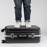 High Quality Men's Women's Fashionable PC Hard Shell Zipper Suitcase Aluminum Frame Large Carry-on Alloy Spinner Travel Trip