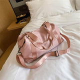 Nylon Fitness Bag Handheld Yoga Bag for Women String Waterproof Wet and Dry Separation Large Capacity Luggage for Short Trips
