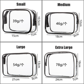 PVC Cosmetic Bag Zipper Large Capacity Multi-Functionality 4 Sizes for Travel Storage Packaging