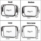 PVC Cosmetic Bag Zipper Large Capacity Multi-Functionality 4 Sizes for Travel Storage Packaging