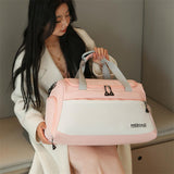 Large Capacity Nylon Duffel Bag Polyester New Design Yogurt Sports Small Gym Bag Portable Shoe Compartment Drawstring
