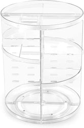 New Design Best Quality Acrylic Makeup Storage Box Round Rotating Portable Cosmetic Organizer Box