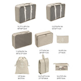 8-Piece Set Nylon Cosmetic Bag Travel Packing Luggage Organizers Zipper Durable 8pcs Set Packing