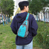 Chest Bag Daypack Waterproof Nylon Sling Backpack for Women and Men for Travel Sports Running Hiking