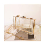 New Luxury Women Wedding Hand Bag Bridal Handbag Transparent Party Acrylic Evening Bags Clear Purse
