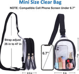 Outdoor Sports Waterproof Mini Crossbody Travel Shoulder Bag Makeup Bag Custom PVC Transparent Chest Bag