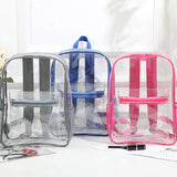 Waterproof Duty Clear School Bookbag Pvc Clear Backpack Transparent Backpack Bag Polyester Oem Plain Day Backpack