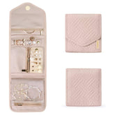 Hot Sale Eco-friendly Portable Travel Jewelry and Makeup Organizer Polyester with Open Closure Fashion Letter Pattern