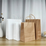 Recyclable Kraft Paper Bag with Twisted Handle Reusable Shopping Bags
