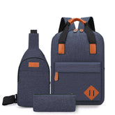 3 in 1 Usb Business Style Large Capacity Travel Leisure Laptop Backpack Set