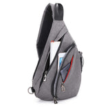Men and Women's Fashion USB Multifunctional Hiking Cross Body Backpack Single Shoulder Leisure Bag made of Polyester