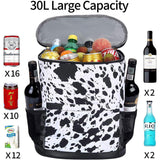 New Design Summer Fashionable Lunch Ice Pack Bag Cow Print Leopard Style for Travel Camping Picnics Coolers Backpack