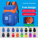 Sports Basketball Training Backpack Oxford Zipper Closure Portable Multi-function Outdoor Large Capacity Soccer Bag