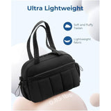 Bag Large Capacity Travel Sports Bags with Toiletry Shoe Compartment Portable Women's Quilted Weekend Duffle Bag