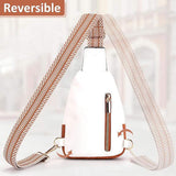 Cross Body Sling Bag for Women Adjustable Guitar Strap Fashionable Leather Belt Bag Fanny Pack Crossbody