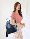 Fashion Softback Casual Custom Lightweight Girls Designer Outdoor Leather Backpack Pu Backpack School Bag