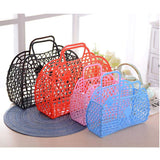 Personalized Vintage Foldable Waterproof PVC Beach Bag Jelly Basket Unisex Wedding Party Favor Bags