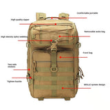 Camouflage Tactical Hydration Backpack for Camping Traveling Motorcycle Use Made Durable Polyester