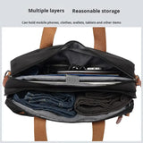 Men's Nylon Carrying Laptop Backpack Zipper Multi-Functional Sling Large Capacity Business Travel Sports Tote Bag