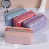 Girl Vegan Waterproof PU Leather Makeup Bag Travel Toiletry Women's Cosmetic Bag 10 Makeup Organizers Zipper Pouch Lady