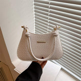 New Solid Color Underarm Bag Crossbody Bag Simple Fashion Shoulder Bag 2025 Spring Elegant Women's Handbag