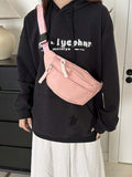 Crossbody Bag Women Casual Bag Spring New Niche Versatile Ins Waist Bag Trendy Sports Kumquat Solid Color Chest Bag
