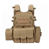 Adjustable Men's Tactical Vest Bag Outdoor Security Body Camouflage Training Plate Carrier Waterproof Oxford Polyester Zipper