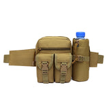 Multi-Functional Polyester Fanny Pack Sport Running Waist Bag Zipper Sling Hip Belt Mesh Water Bottle Holder Pouch