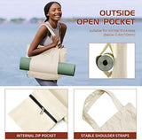 Yoga Mat Bag with Canvas Tote Multi-Functional Portable Large Capacity Women Shoulder Bag with Yoga Mat Holder