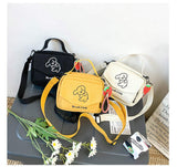 Fashion Canvas Animal Prints Small Square Zipper Closure Single Strap Casual Women Luxury Shoulder Tote Handbag Korean Version