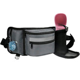 Pet Training Dog Walking Waist Bag with Oxford and Zipper Closure Portable Water Bottle Holder Hiking Snack Waste Pickup Bag