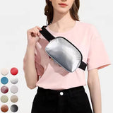 Waterproof PU Leather Fanny Pack Waist Belt Bag Ladies Waist Bag Unisex Sports Running Sling Crossbody Cross Body Bags