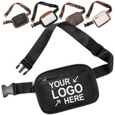 Adjustable Crossbody Fanny Pack Unisex Waterproof Chester Bag Custom PU Leather Waist Bag With Logo