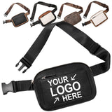 Adjustable Crossbody Fanny Pack Unisex Waterproof Chester Bag Custom PU Leather Waist Bag With Logo