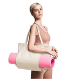 Women's Fashion Multi-Functional Large Capacity Yoga Mat Bag Special Canvas Storage Handbag Shoulder Strap for Gym Bag