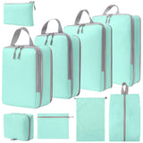 9-Piece Eco-Friendly PET Travel Packing Cubes Set Fashionable Multifunctional Luggage for Suitcases