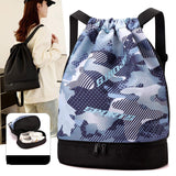 Large Capacity Simple Cute Portable Drawstring Backpack Bag for Boys Waterproof Oxford for Daily Outdoor Polyester
