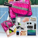 High Quality Women Nylon Gym Sport Puffer Duffle Paddle Racket Tote Quilted Tennis Bag Pickleball Paddle Bag