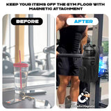 Sports Workout Sling Bottle Carrier Holder Pouch Magnetic Gym Water Bottle Bag With Shoulder Strap