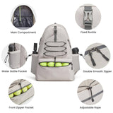 Waterproof Tennis Racket Bag with Shoe Compartment Sports Backpack for Tennis Pickleball Padel Backpack for Women Men